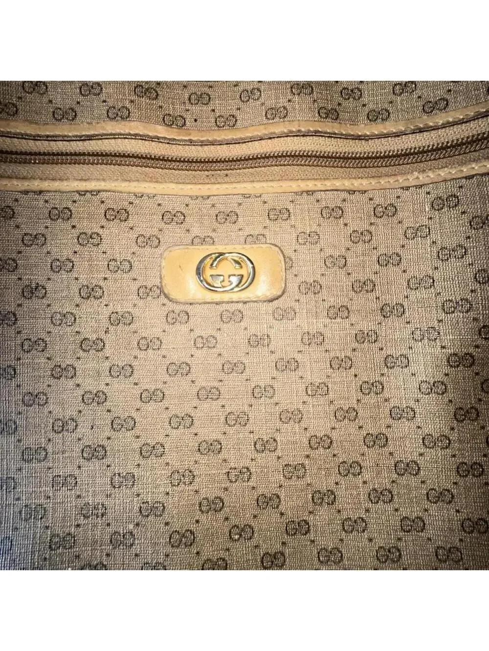 Rare Vintage Gucci GG Monogram Briefcase W Shoulder Strap – Leather Trim – Italy